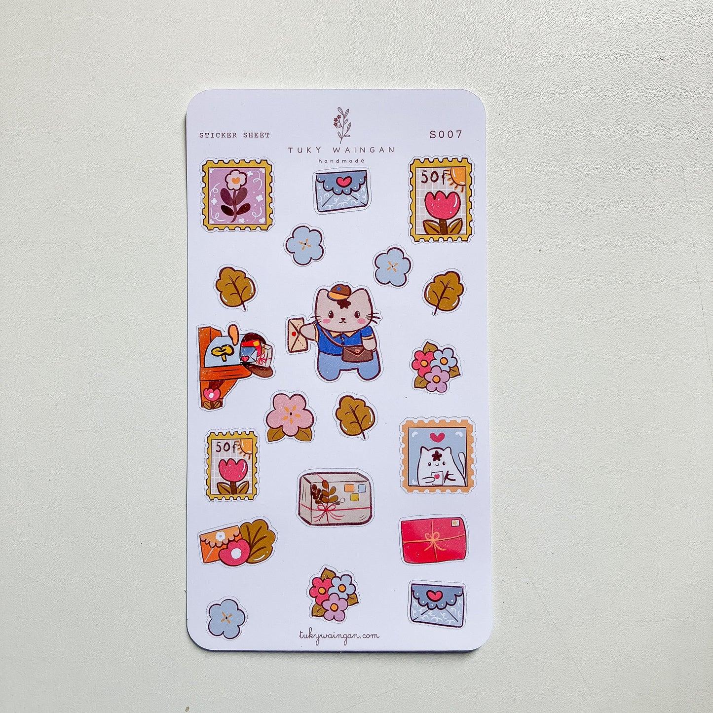 Hoja De 20 Stickers Ilustrado Kawaii Bullet Bujo, Scrapbook