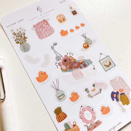 Hoja de 18 Stickers Troquelados | Momento de Spa