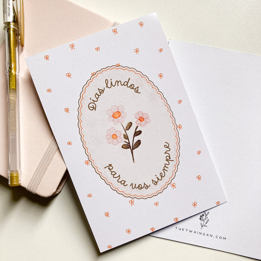 Postal Ilustrada, tarjeta 10x15 cm. Días lindos