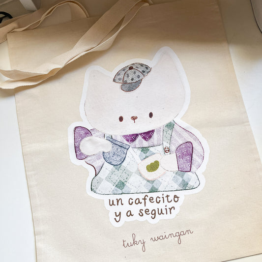 Tote Bag Ilustrado | Un cafecito