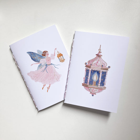 Set x2 Libretas A6 Cosidas a Mano | Hada y Farol