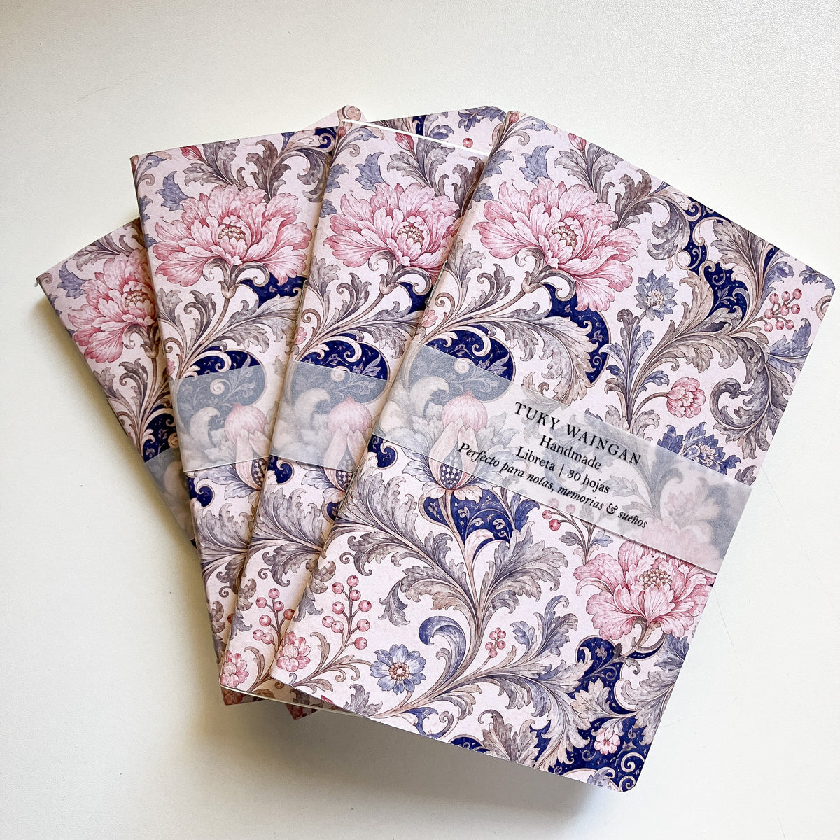 Libreta A6 Flores rosas