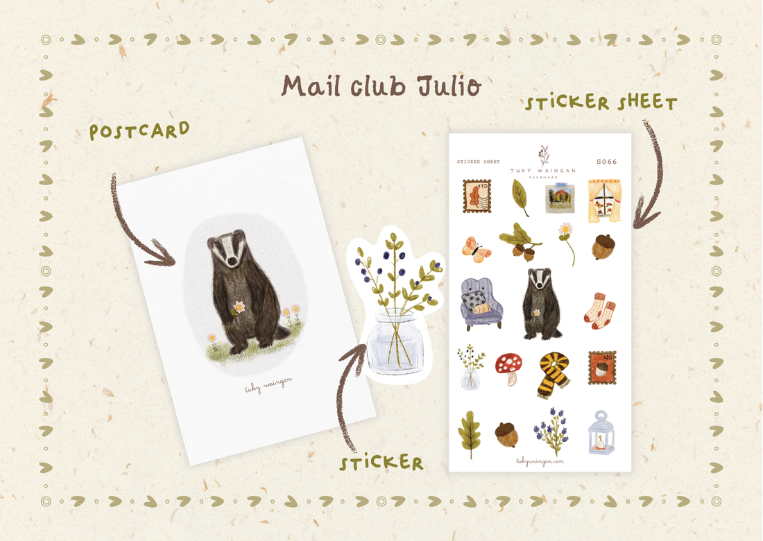 ¿Que enviaré en el sobre del Club de Correo de julio? 🦡