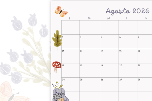 Un vistazo al calendario de agosto: descargable exclusivo para el Club de Correo