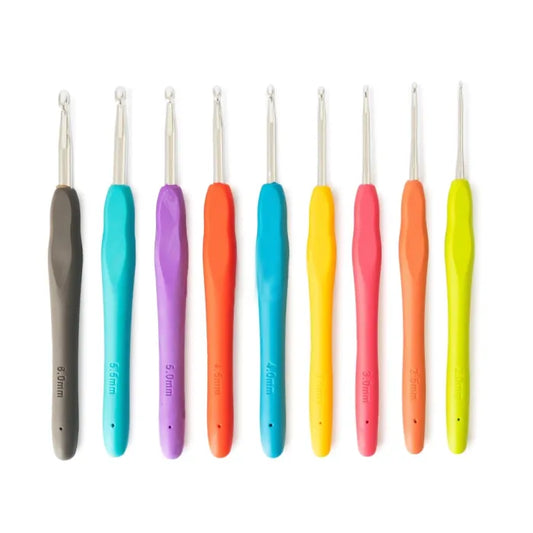 Set Agujas Crochet Mando Siliconado TK Numero 2-6