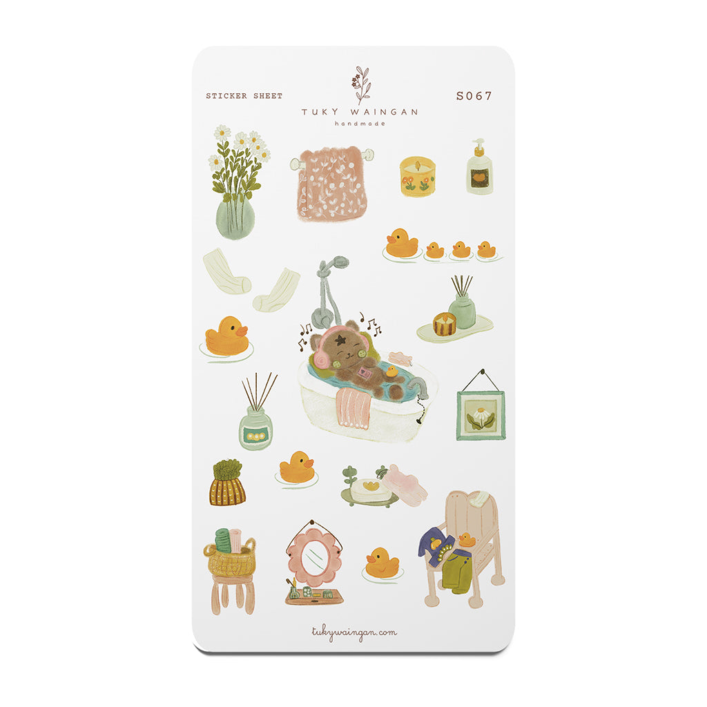 Hoja de 18 Stickers Troquelados | Momento de Spa