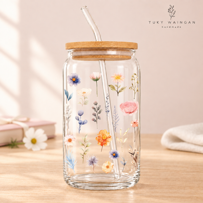 Plancha de stickers DTF UV · Flores silvestres · S025