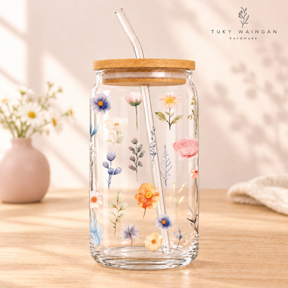 Plancha de stickers DTF UV · Flores silvestres · S025