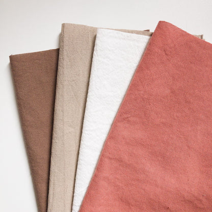 Pack De Telas Tusor Para Bordar "Arcilla"