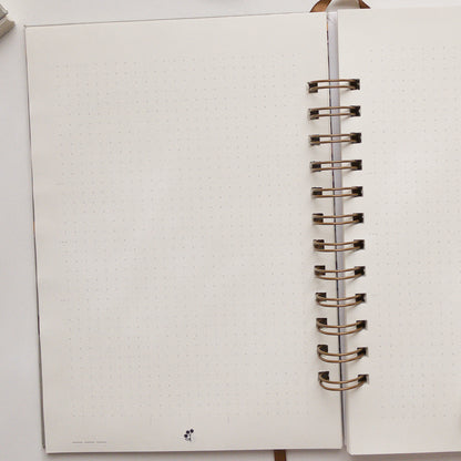 Cuaderno Anillado Bullet Journal A5 con Marcas Bujo – Diseño Exclusivo Hecho a Mano