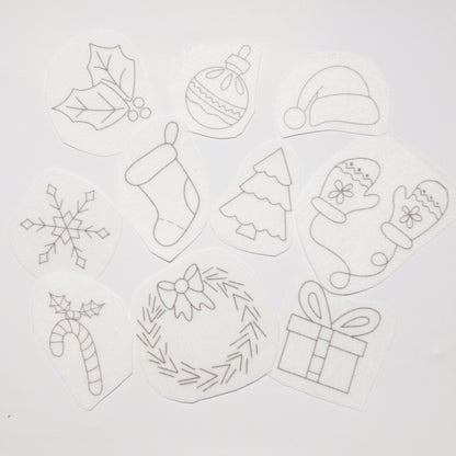 Stickers "Navidad" para bordar Hidrosoluble