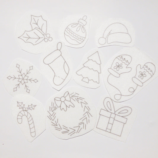 Stickers "Navidad" para bordar Hidrosoluble