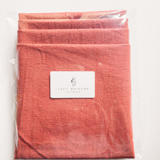 Pack de 4 telas Tusor Terracota