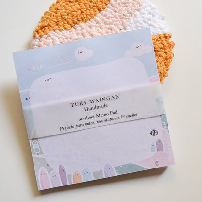 Memo Pad Anotadores kawaii Nubes
