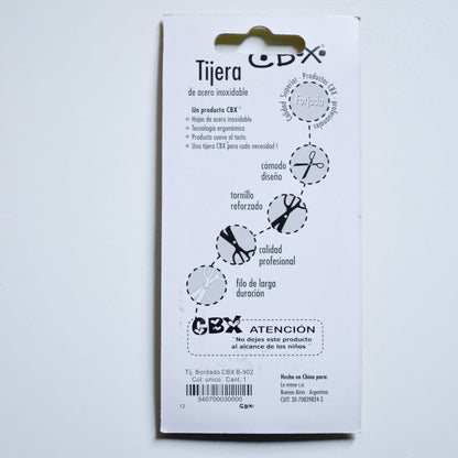 Tijera para bordar acero inoxidable marca CBX