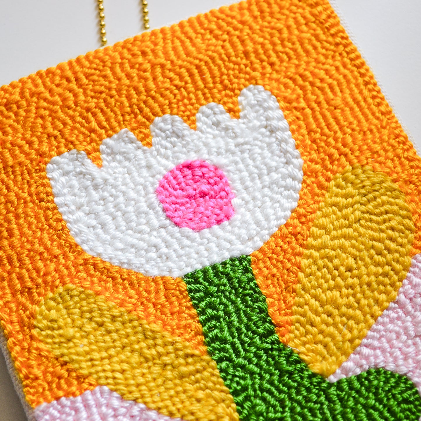 Tapiz Floral Punch Needle | Arte Textil Hecho a Mano