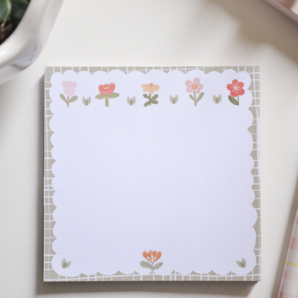 Memo Pad Anotadores Flores kawaii