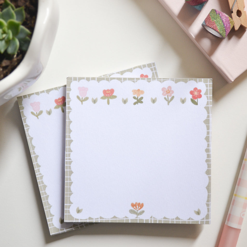 Memo Pad Anotadores Flores kawaii
