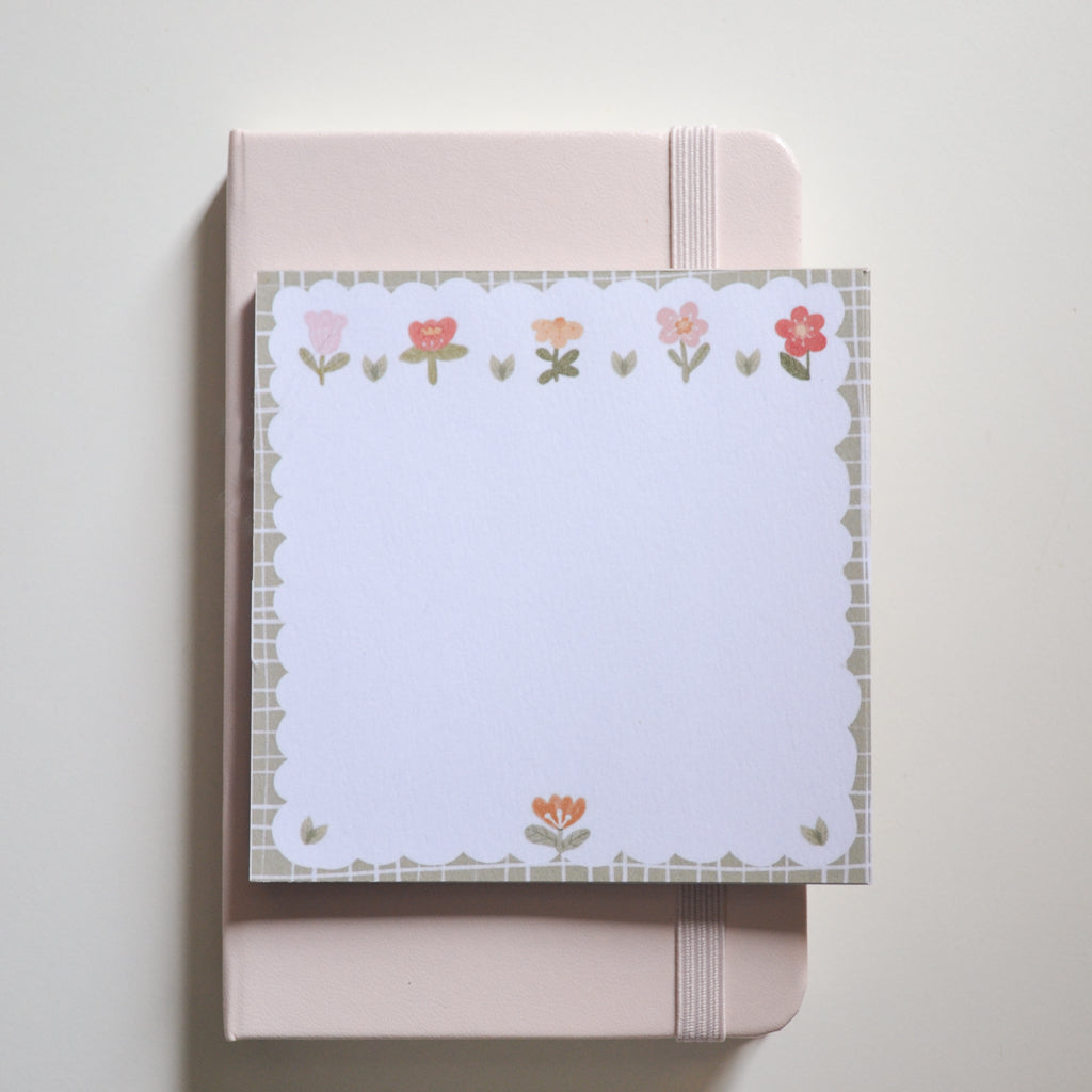 Memo Pad Anotadores Flores kawaii
