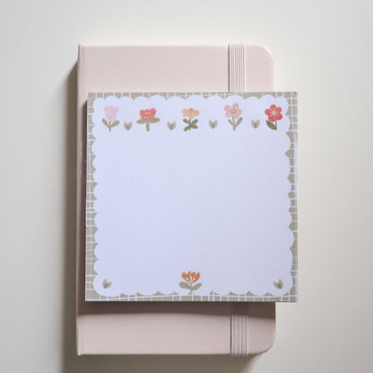 Memo Pad Anotadores Flores kawaii