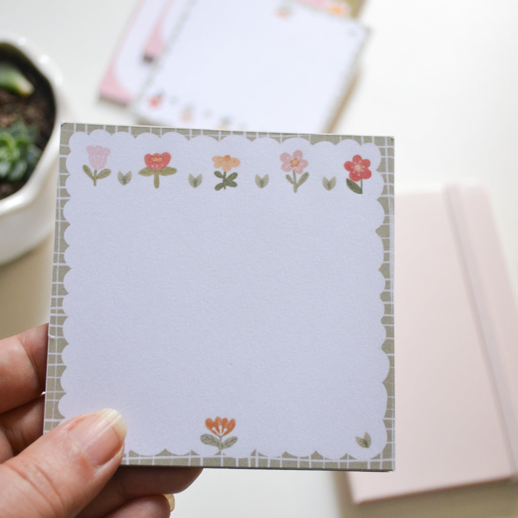 Memo Pad Anotadores Flores kawaii