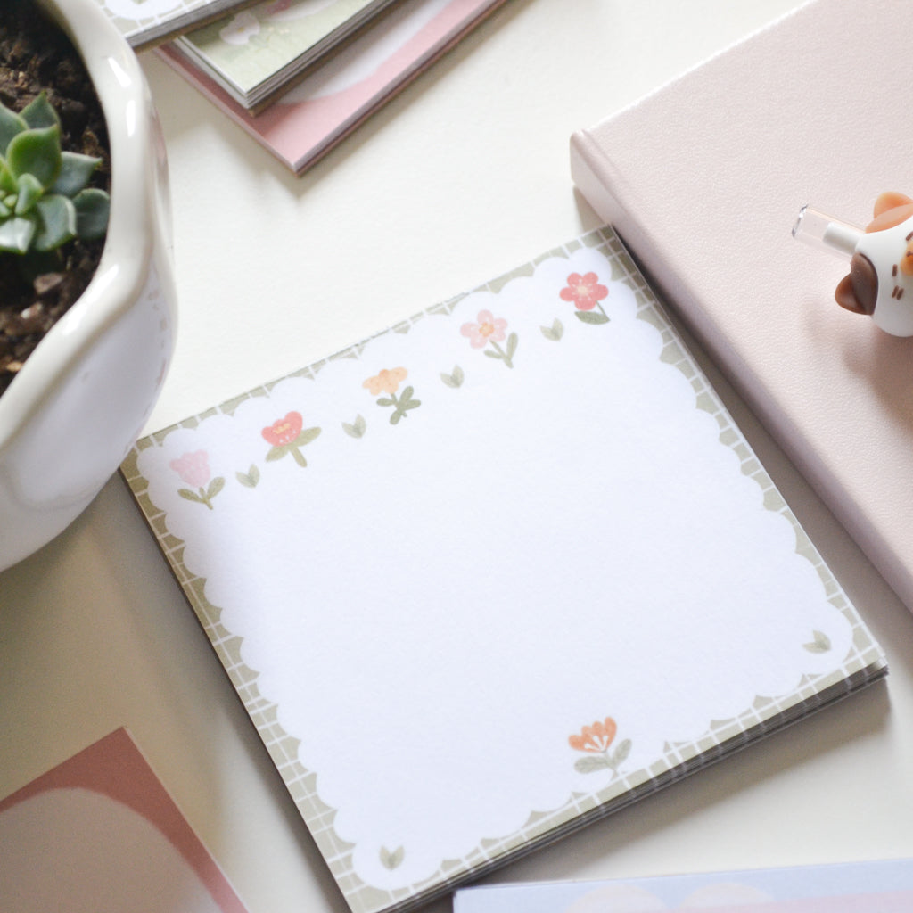 Memo Pad Anotadores Flores kawaii