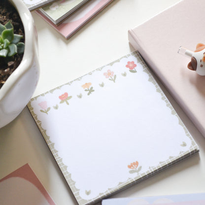 Memo Pad Anotadores Flores kawaii