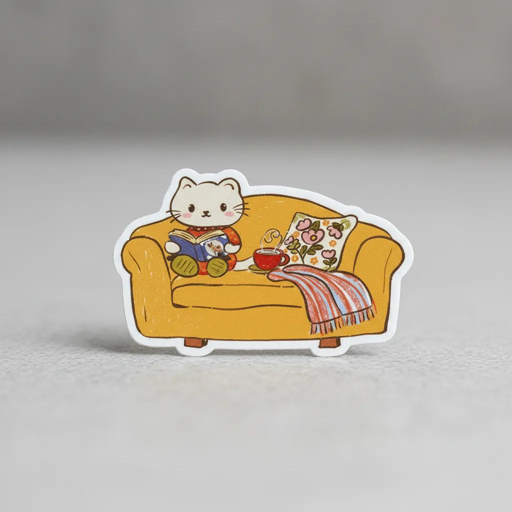 Hoja De 18 Stickers Ilustrados Kawaii Bullet Scrap Bujo