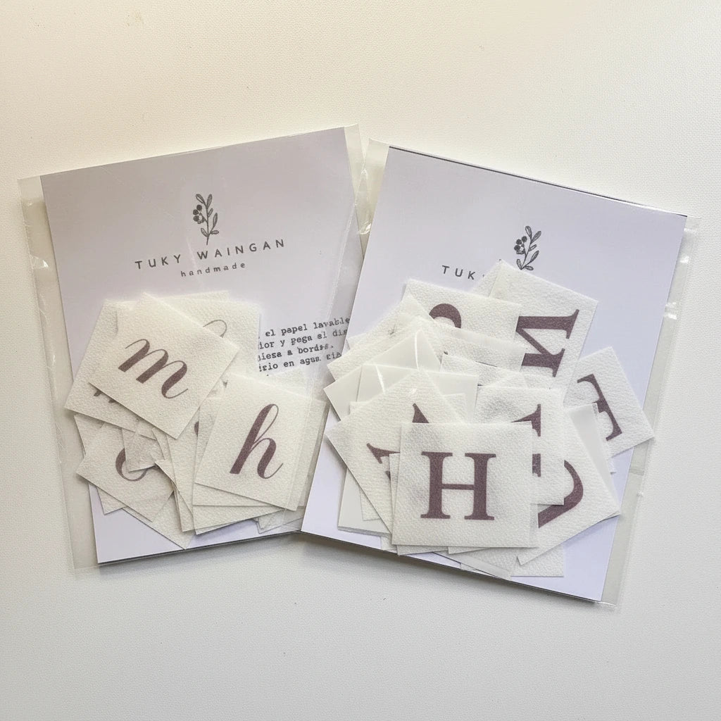 Stickers Letras para bordar Hidrosoluble