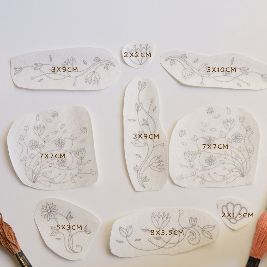 Stickers "Decoraciones" para bordar Hidrosoluble