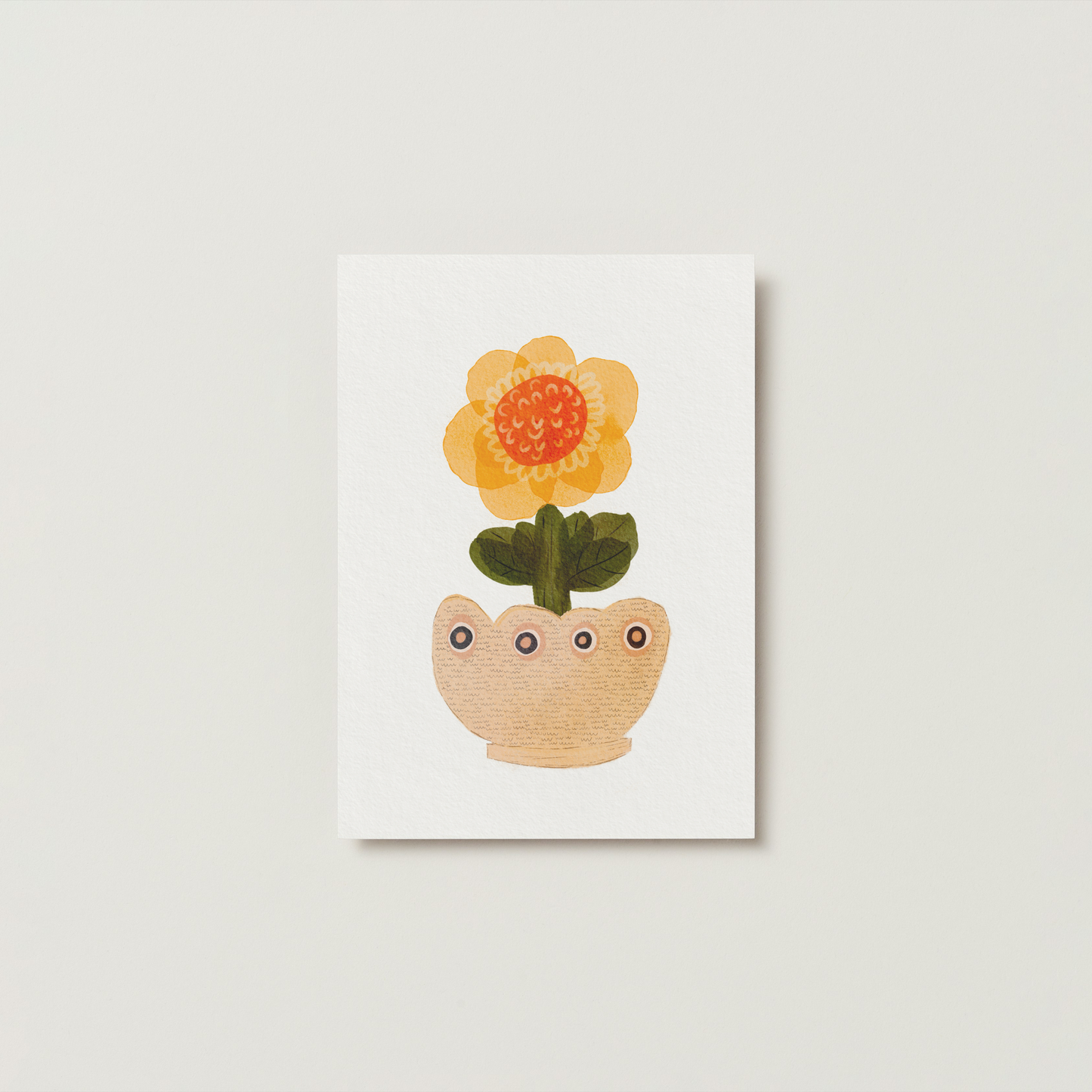 Postal Ilustrada, tarjeta 10x15 cm. Elegí tu diseño Flor de acuarela
