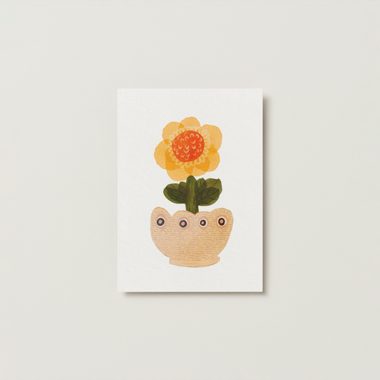 Postal Ilustrada, tarjeta 10x15 cm. Elegí tu diseño Flor de acuarela