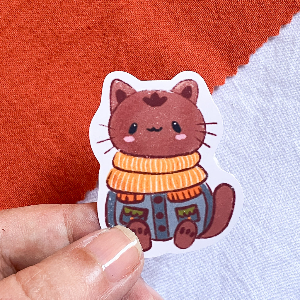 Otto el Gatito | Sticker Resistente al Agua