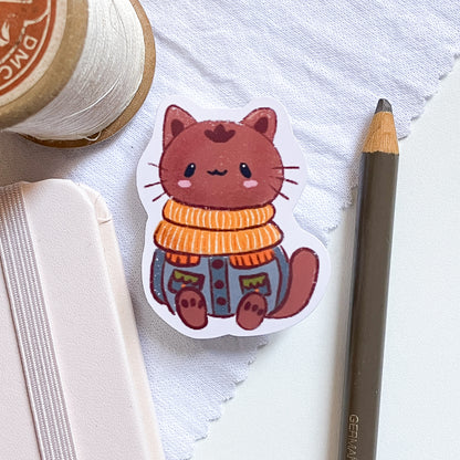 Otto el Gatito | Sticker Resistente al Agua