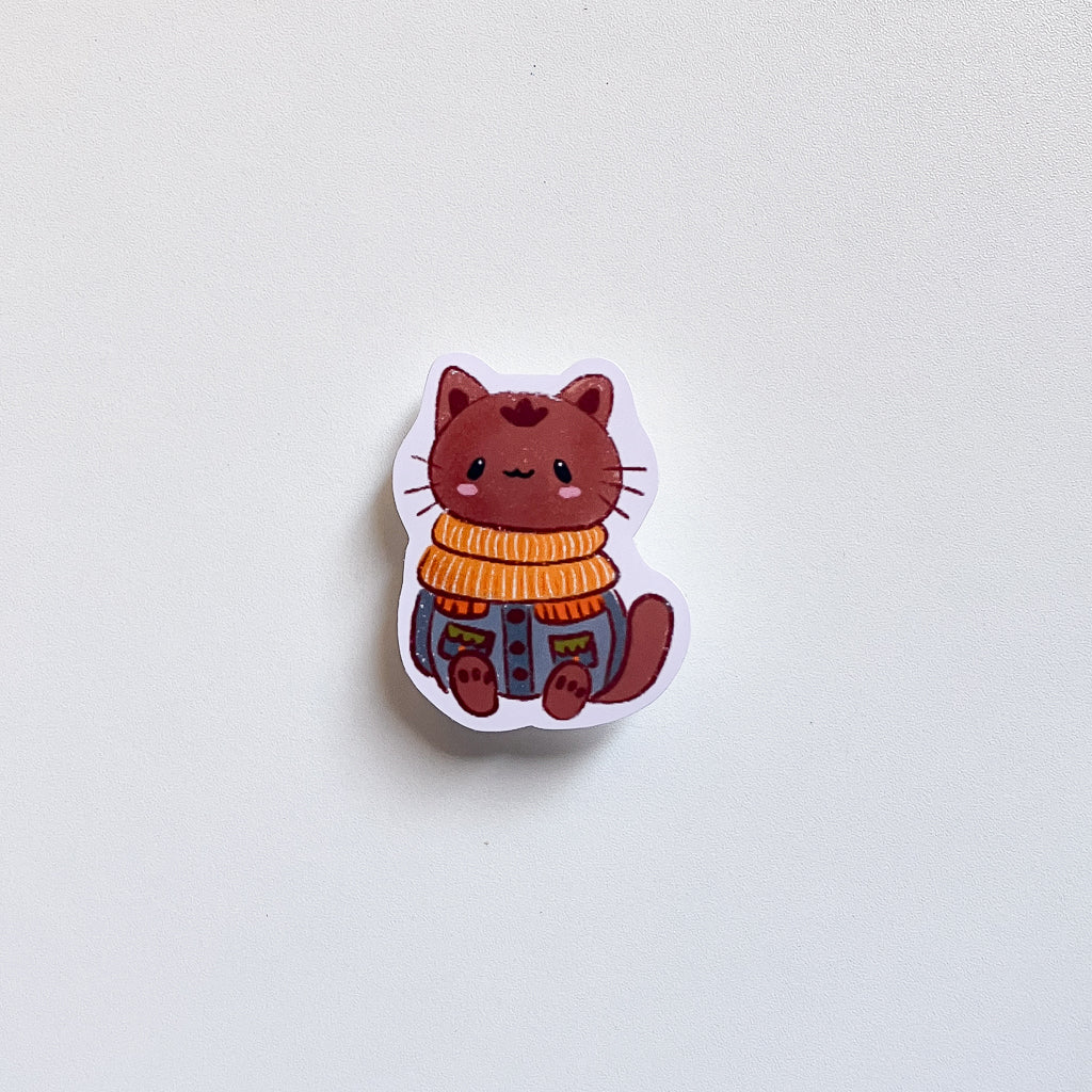 Otto el Gatito | Sticker Resistente al Agua