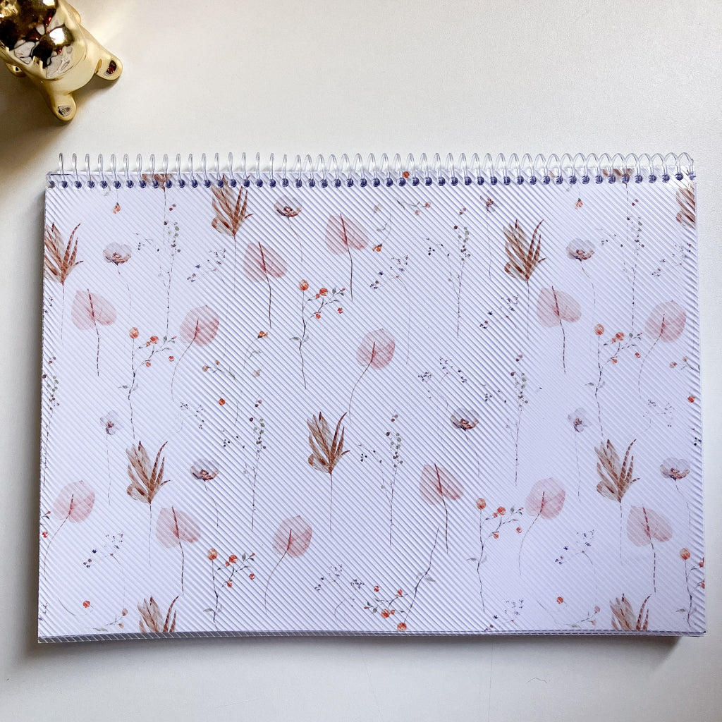 Planner Semanal A4 Anillado | 52 Semanas con Diseño Floral en Acuarela