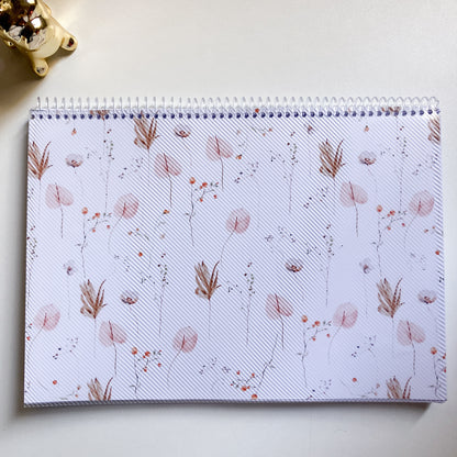 Planner Semanal A4 Anillado | 52 Semanas con Diseño Floral en Acuarela