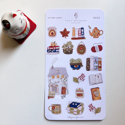 Stickers Kawaii Casa de Invierno · Hoja 19 · Bujo y Scrapbook