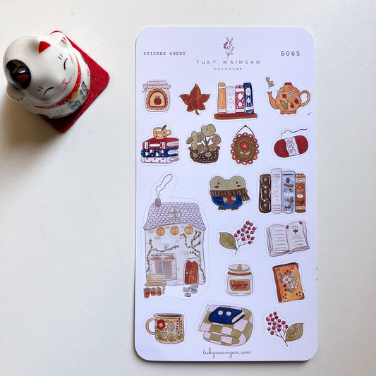 Stickers Kawaii Casa de Invierno · Hoja 19 · Bujo y Scrapbook