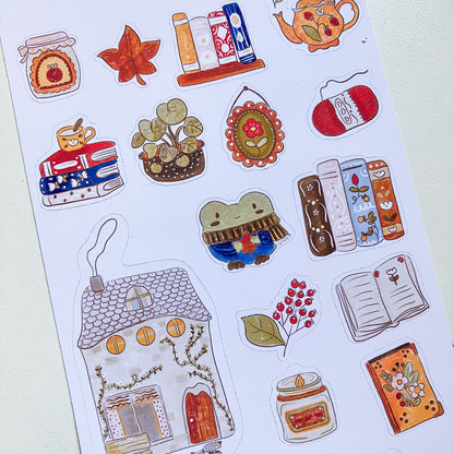 Stickers Kawaii Casa de Invierno · Hoja 19 · Bujo y Scrapbook