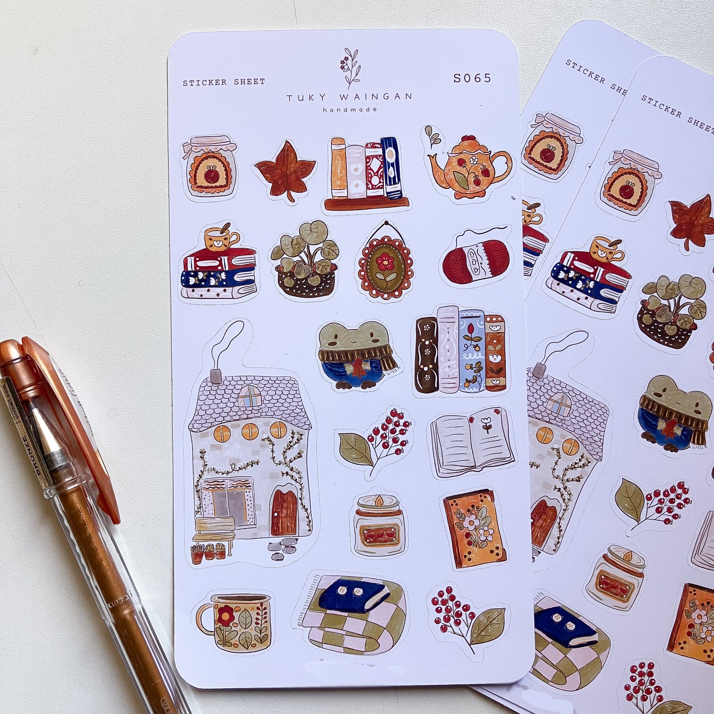 Stickers Kawaii Casa de Invierno · Hoja 19 · Bujo y Scrapbook