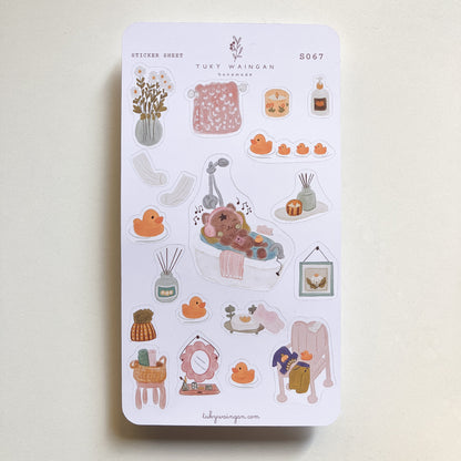 Hoja de 18 Stickers Troquelados | Momento de Spa