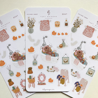 Hoja de 18 Stickers Troquelados | Momento de Spa