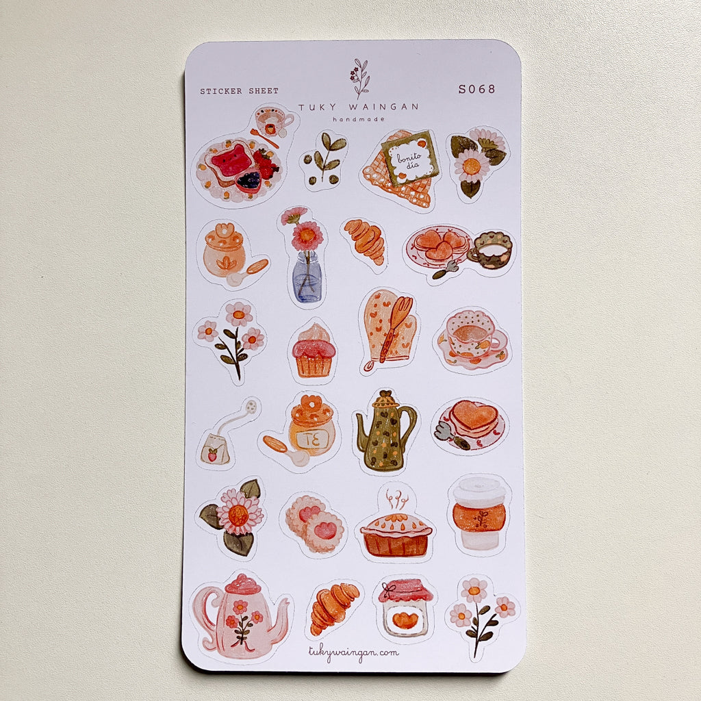 Hoja de 24 stickers troquelados