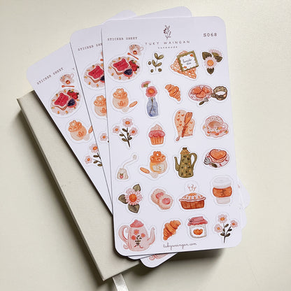 Hoja de 24 stickers troquelados
