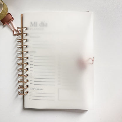 Planner Diario minimalista A5 | Anillado Doble 50 Hojas