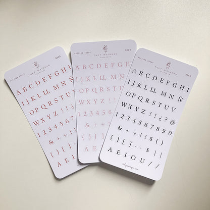 Sticker Sheet Alfabeto Serif | Negro | Scrapbooking