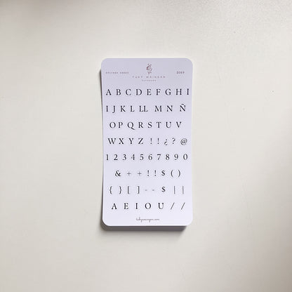 Sticker Sheet Alfabeto Serif | Negro | Scrapbooking