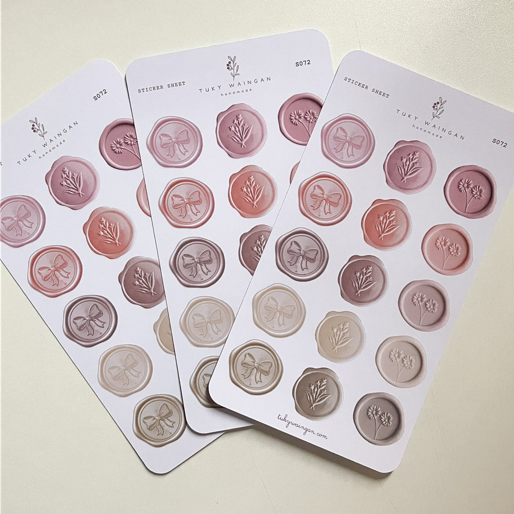 Sticker Sheet Lacres Pastel | Scrapbooking & Journaling