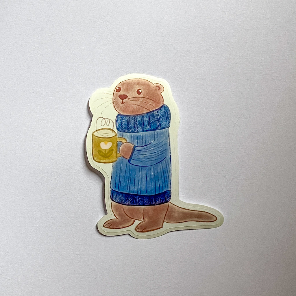 Mochi la Nutria | Sticker Resistente al Agua